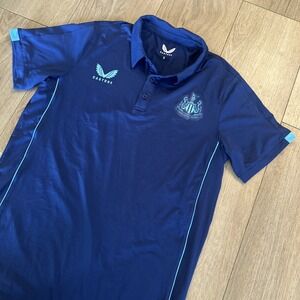Castore Newcastle Football Polo Shirt Jersey Mens Short Sleeve Performance Small